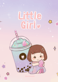 Little Girl and her Bubble Tea