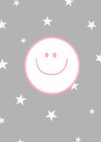グレーとピンク 星とにこちゃん Line 着せかえ Line Store