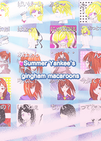 Summer Yankee's gingham macaroons