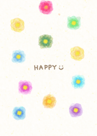 Watercolor flowers Colorful from Japan