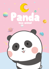 แพนด้า คิ้วตี้ กาแล็กซี่ สีชมพู