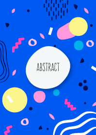 Abstract Hand Drawn Blue Ribbon