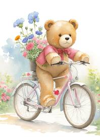 หมีน้อยส่งดอกไม้