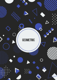 Geometric Basic Black Indigo