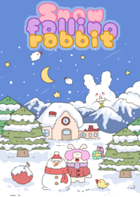 Snow falling rabbit