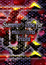 Summer's loose fur macaroons Hishi