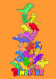Dinosaur toy tree tower/orange.