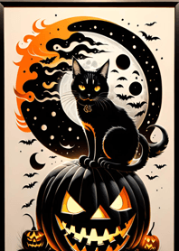 cat halloween 5467B1