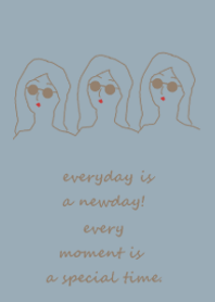 everyday is a newday (blue beige)