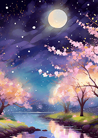 美しい夜桜の着せかえ#1899