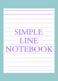 SIMPLE PURPLE LINE NOTEBOOK-DUSTY MINT