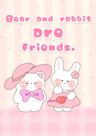 Bear and rabbit are friends.