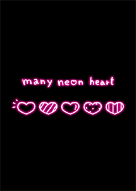 many neon heart