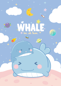 Whale Kawaii Galaxy Blue