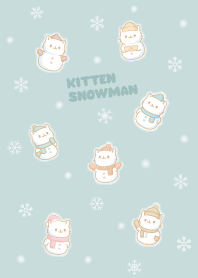 cute Cats Snowman6