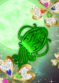 水瓶座 四つ葉のクローバー -緑-