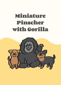 Miniature Pinscher (with Gorilla)