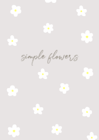 小花柄 -グレーベージュ-