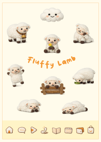 Fluffy felt lamb1