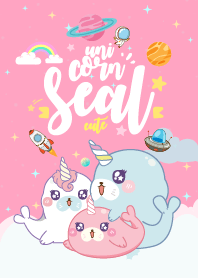 Seal Unicorn Galaxy Cute Pink