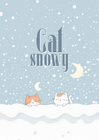 cat couple in winter