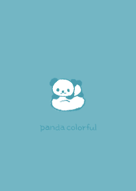 Panda colorful --- blue 02