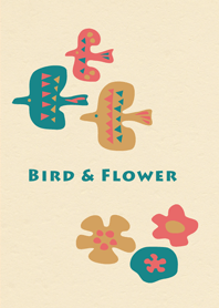 鳥と花1 ～北欧風～