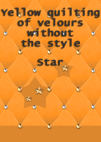 Yellow quilting of velours,style(Star)
