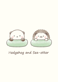 Hedgehog and Sea otter -green-