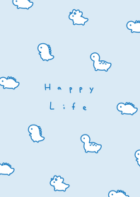 ไดโนเสาร์ตัวเล็ก. aqua blue