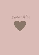 sweet life heart pink brown(JP)