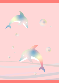 Summer Dolphin03 on red