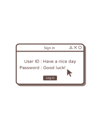 Computer desktop icons.White,Brown