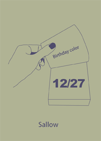 Birthday color December 27 simple