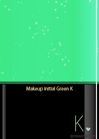 Makeup initial Green K.
