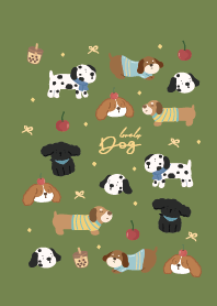 Puppy cute : mid night green