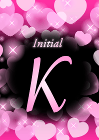 K-Initial-heart-Pink&black