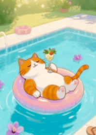 Chill Cat in Paradise