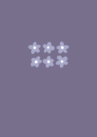 Dark purple little flowers.