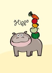 vegetables fruits hippo!(light yellow)