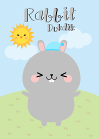 Lovely Gray Rabbit Duk Dik Theme 2