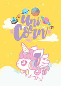 เจ้ายูนิคอร์นน่ารัก กาแล็กซี่ สีเหลือง