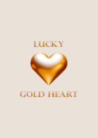 Money luck! Simple Gold heart No.4