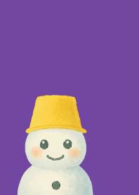 Expressive snowman3 on purple
