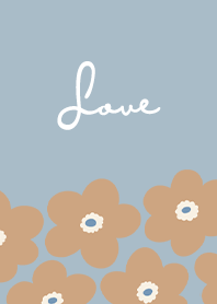in bloom, flower w - light steel blue
