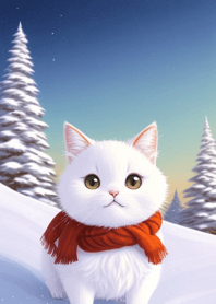 Cute cat in the snow 33dd19