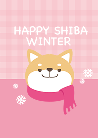 HAPPY SHIBA WINTER -pink-