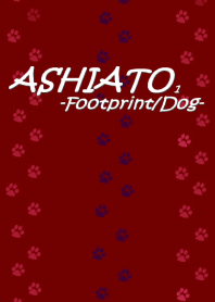 ASHIATO-Footprint Dog- Red