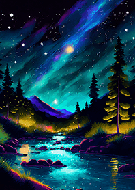 Beautiful starry night view#1121