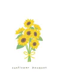 sunflower bouquet/white